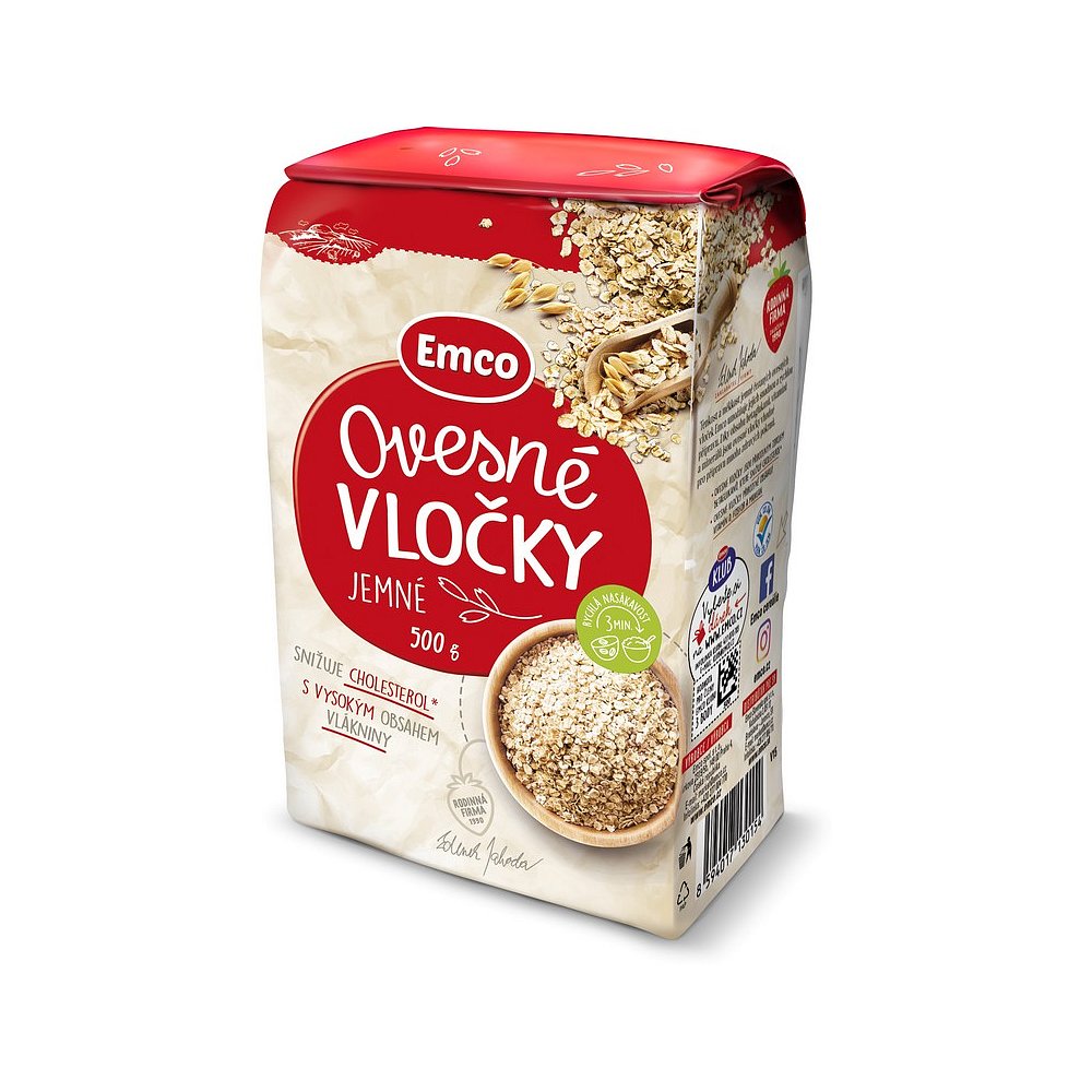 EMCO Ovesné vločky jemné 500 g