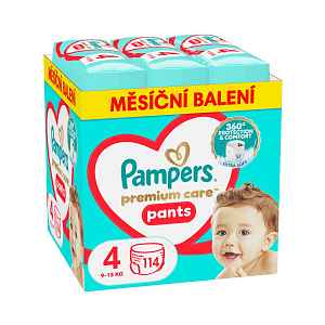 Pampers Premium Care Pants vel. 4 9-15 kg dětské plenkové kalhotky 114 ks