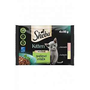 Sheba Kapsa Junior Mix Výběr 4x85g