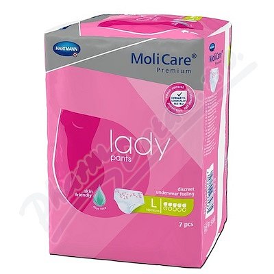 KALHOTKY NAVLÉKACÍ MOLICARE LADY PANTS 5 KAPEK L BOKY 100-150CM,844ML,7KS - II. jakost