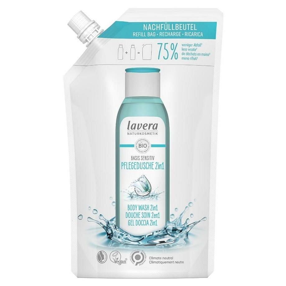 LAVERA Basis Sprchový gel na tělo a vlasy 2v1 Náhradní náplň 500 ml