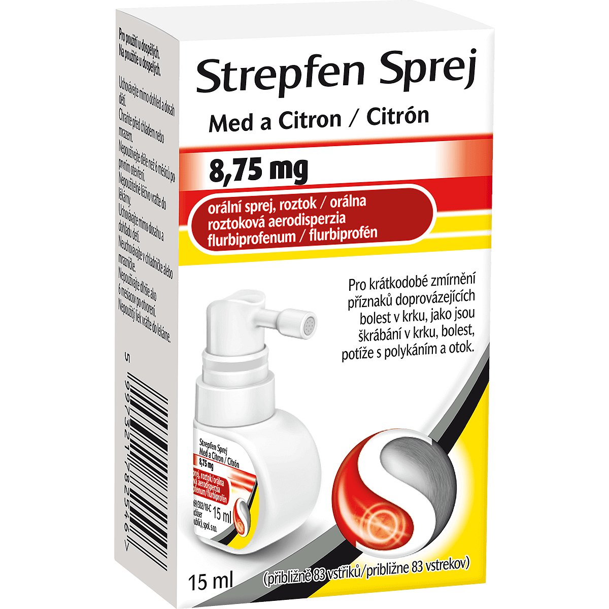 Strepfen Sprej Med a Citron 15 ml