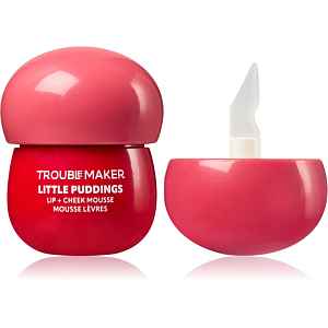 Trouble Maker Little Pudding Lip + Cheek Mousse multifunkční líčidlo na rty a tváře odstín Bunny Baby Pink 5 g