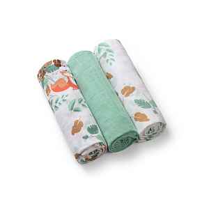 BABYONO Pleny mušelínové Super Soft 3 ks - Mint, 70x70 cm