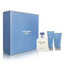 Dolce Gabbana Light Blue pour Homme Dárková sada pánská toaletní voda 125 ml, After Shave Balsam 75 ml a sprchový gel 50 ml