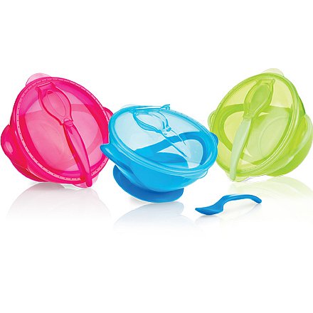 Miska s přísavkou víčkem a lžičkou 6m+