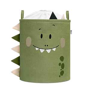 SIPO Koš na hračky XL se šňůrkou, skládací bavlněný / 63 l, DINO