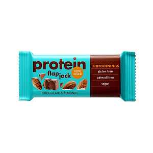THE BEGINNINGS Flapjack proteinový čokoládový s mandlemi bezlepkový 60 g