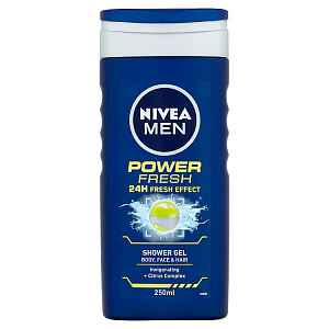 NIVEA Men Power Refresh Sprchový gel na tělo, tvář a vlasy 250 ml