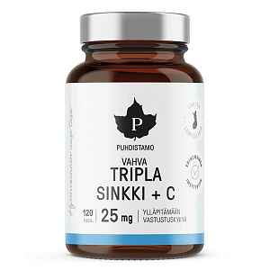 Puhdistamo Triple Zinc + Vitamin C 120 kapslí