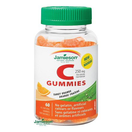 Vitamín C Gummies pastilky s příchutí pomeranče 60 pst.