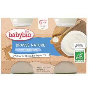 Babybio Brassé z francouzského mléka natur 2x130g