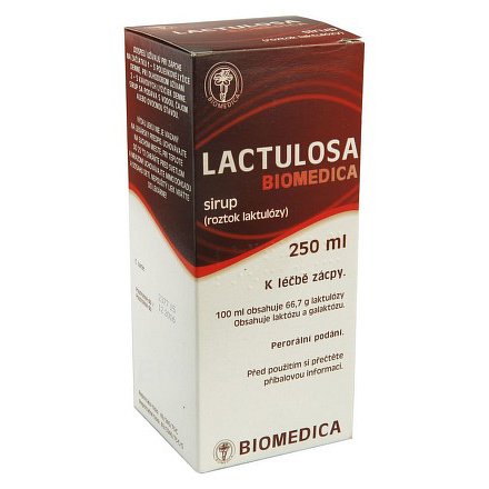 Lactulosa Biomedica perorální sirup 1 x 250 ml 50 %