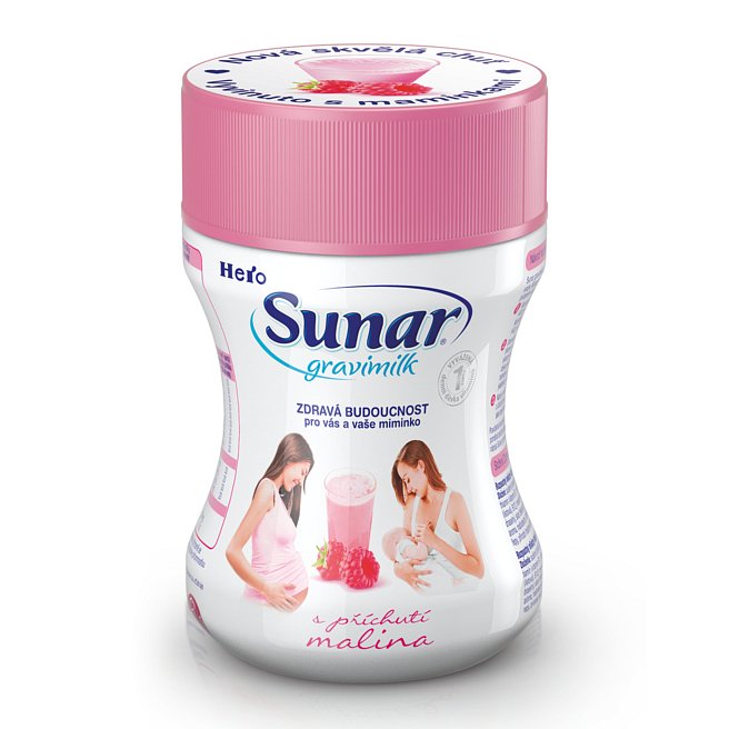 Sunar gravimilk s přichutí malina 300g - II.jakost