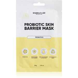 breakout + aid Probiotoc Skin Barrier Mask plátýnková maska pro posílení pleťové bariéry 34 g