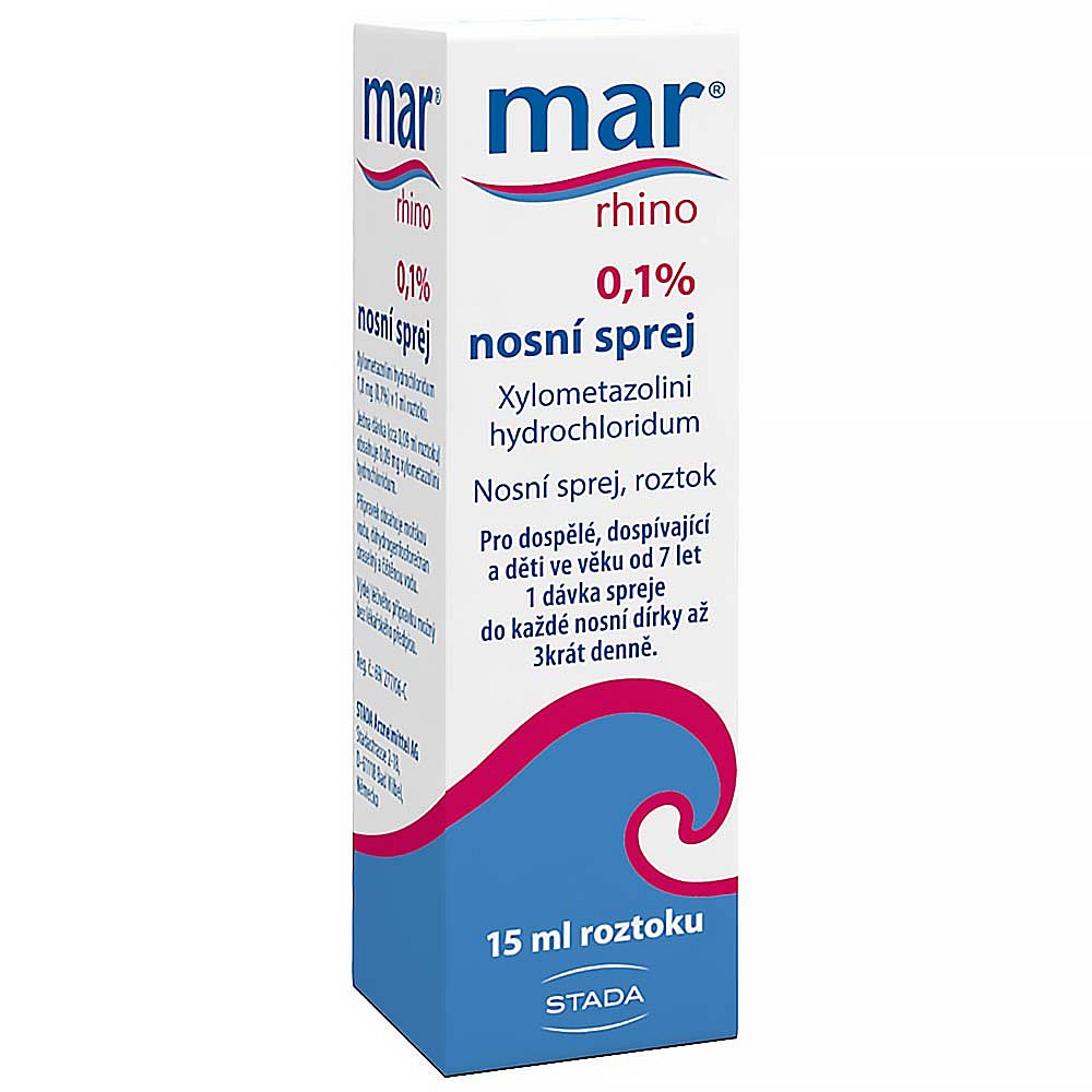 MAR RHINO 0,1% NOSNÍ SPREJ 15ML/15MG Roztok ve spreji