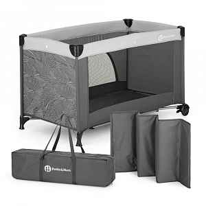 Petite&Mars Postýlka cestovní Nyja Urban Jungle Charcoal