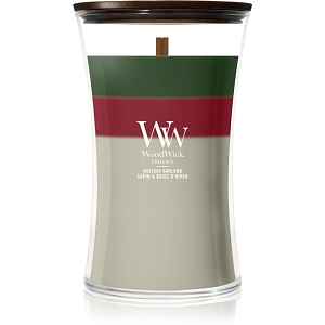 Woodwick Trilogy Holiday Garland vonná svíčka s dřevěným knotem 610 g