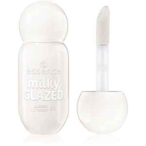 essence milky GLAZED tónovací balzám na rty s leskem odstín 01 Sheeriously Creamy 4 ml