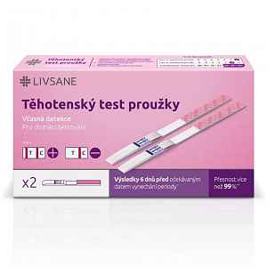 Livsane Těhotenský Test Proužky časná Detekce 2ks