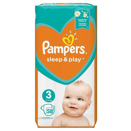 PAMPERS Sleep&Play Midi 6-10 kg dětské pleny 58ks