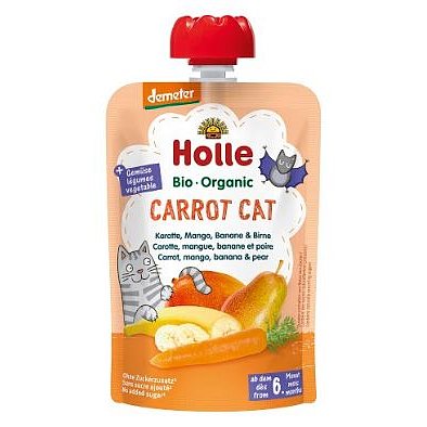 Holle Bio pyré - Carrot Cat- Mrkev, mango, banán a hruška 100g
