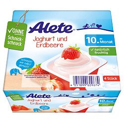 Alete Dezert jogurtovo-jahodový 10m+ 4x100 g