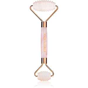 Crystallove Rose Quartz 3D Teeth Roller masážní váleček na obličej 1 ks