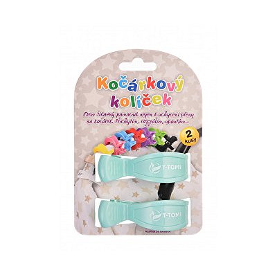 Kočárkový kolíček 2 ks Pastel mint