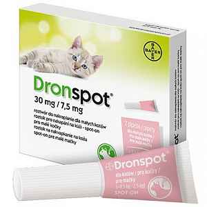 DRONSPOT 30 mg/7,5 mg spot-on pro kočky 2x0,35 ml