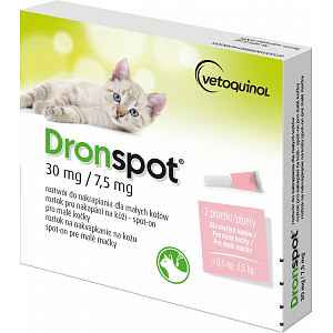 DRONSPOT 30 mg/7,5 mg spot-on pro kočky 2x0,35 ml