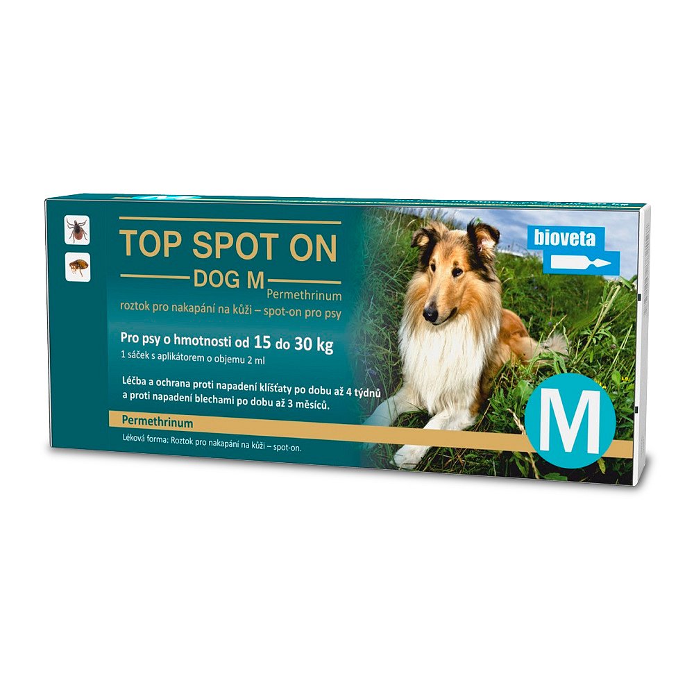BIOVETA Top Spot On Dog M 1x2 ml (pes 15- 30 kg)