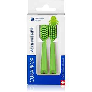 Curaprox Kids Travel refill náhradní hlavice na zubní kartáček Green 2 ks