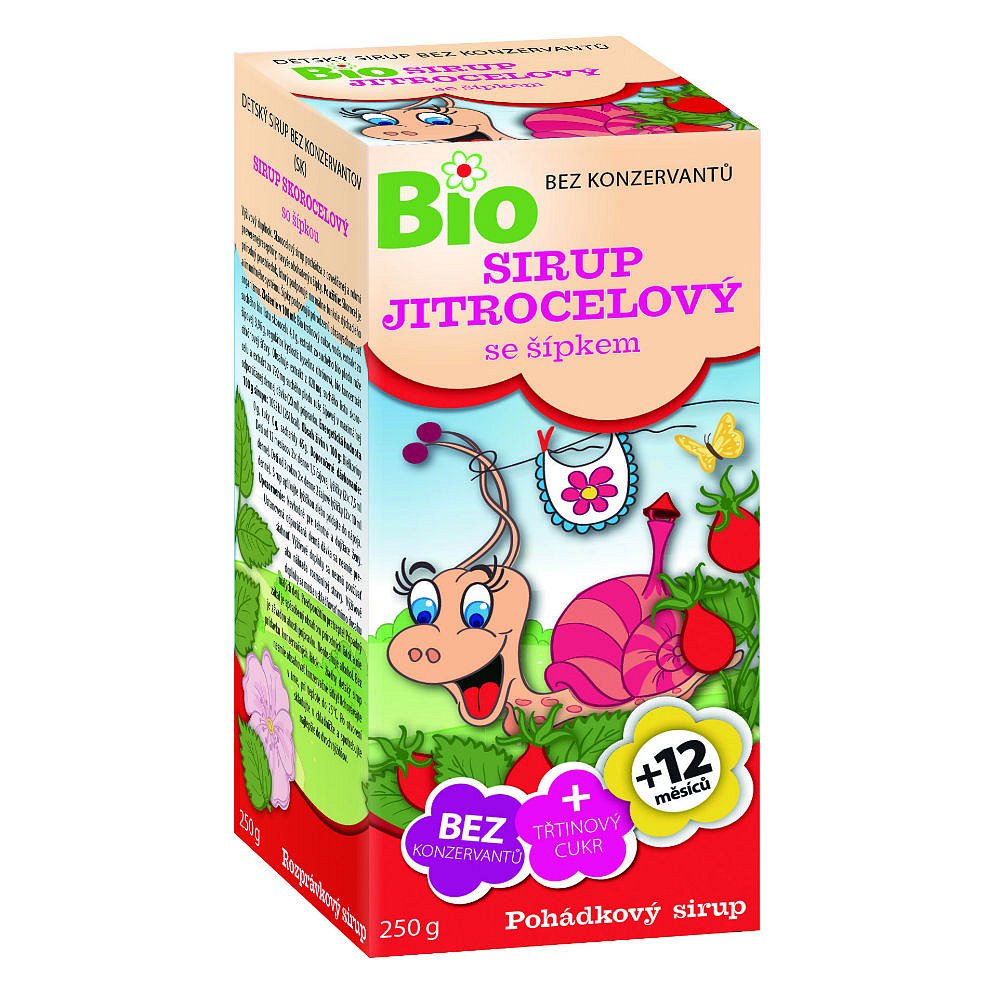 POHÁDKOVÝ SIRUP BIO Jitrocelový se šípkem 250g