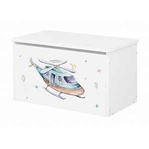 BabyBoo Box na hračky, truhla s motivem Letadlo / Vrtulník