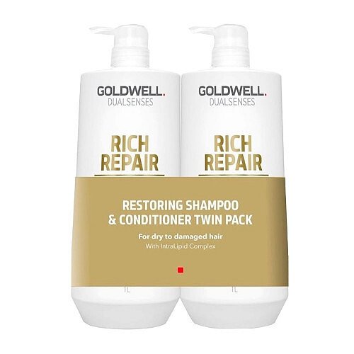 Goldwell Kosmetická sada pro suché a poškozené vlasy Dualsenses Rich Repair  2x1000 ml