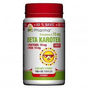 BIO PHARMA Beta Karoten Forte 15mg + Pantenol + PABA 100+50 tobolek
