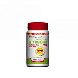 BIO PHARMA Beta Karoten Forte 15mg + Pantenol + PABA 100+50 tobolek