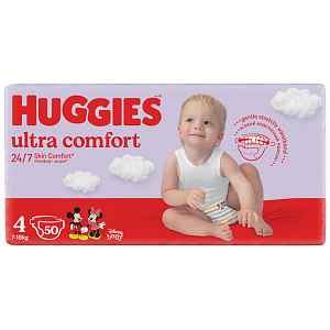 HUGGIES® Pleny jednorázové Ultra Comfort Jumbo 4 (7-18 kg), 50 ks