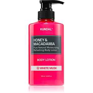 KUNDAL Honey & Macadamia White Musk vyživující tělové mléko s hydratačním účinkem 500 ml