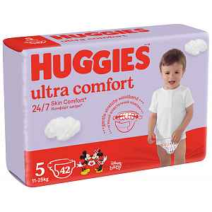 HUGGIES® Pleny jednorázové Ultra Comfort Jumbo 5 (11-25 ks), 42 ks