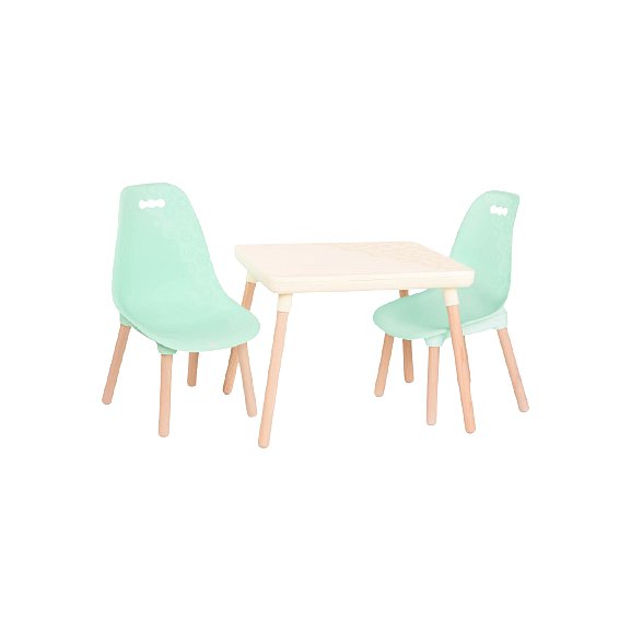 B-Toys Dětský stolek + 2 židličky Mint