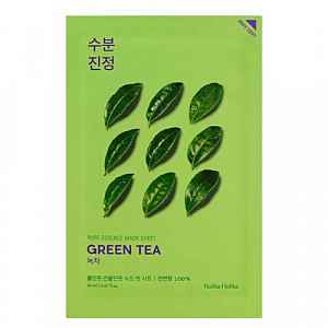 Holika Holika Plátýnková maska pro citlivou a zarudlou pleť Green Tea  20 ml