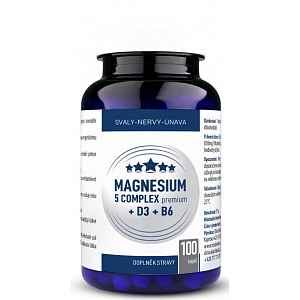 Magnesium 5 complex premium + D3 + B6 cps.100