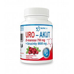 Nutricius URO-AKUT Manosa 750 mg + Brusinky 8600 mg 20 tablet