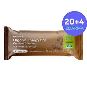 BrainMax® Organic Energy Bar, Cacao & Coconut, 24 x 50 g
