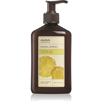 Ahava Mineral Botanic Tropical Pineapple & White Peach sametové tělové mléko tropický ananas a bílá broskev  400 ml