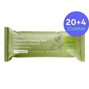 BrainMax® Organic Energy Bar, Pistachios & Matcha, 24 x 50 g