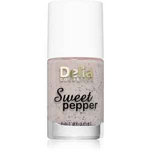 Delia Cosmetics Sweet Pepper Black Particles lak na nehty odstín 02 Apricot 11 ml