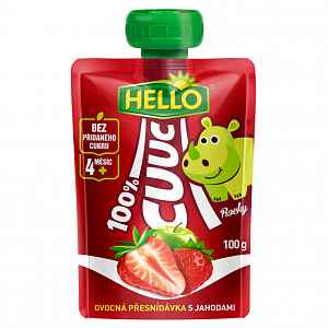 HELLO Cuuc kapsička s jahodami 100 g x 12 kusů